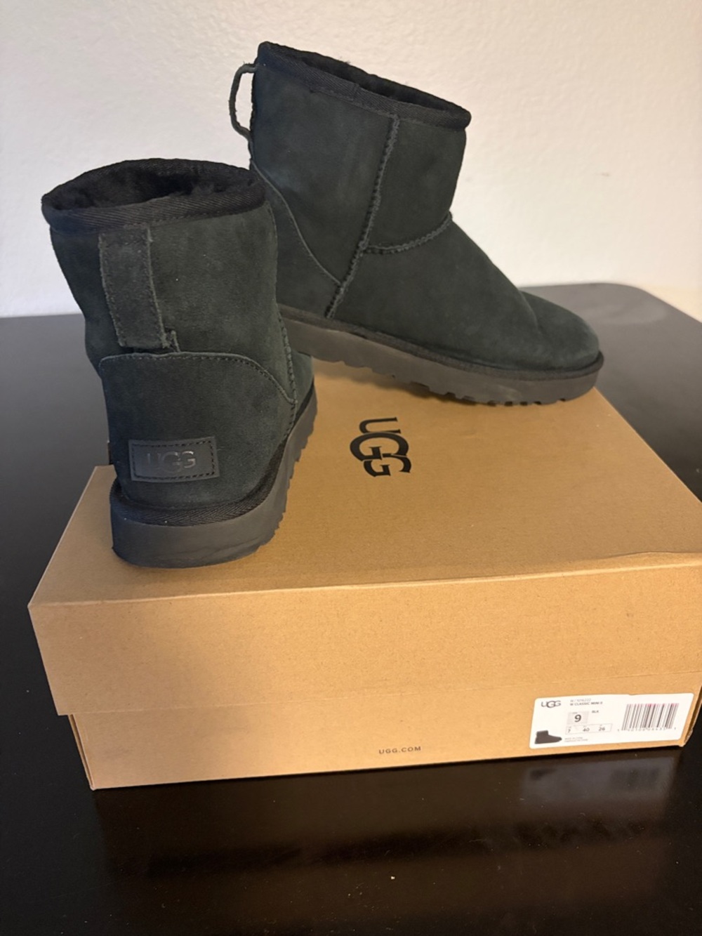 UGG Short Suede Ankle Boot in Black